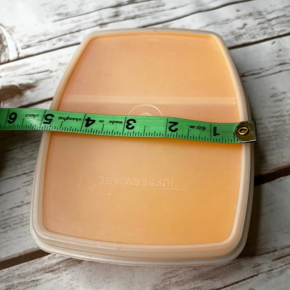 Tupperware Food Storage Container Set Red Yellow‎ Orange Vintage 3pc Mixed Size